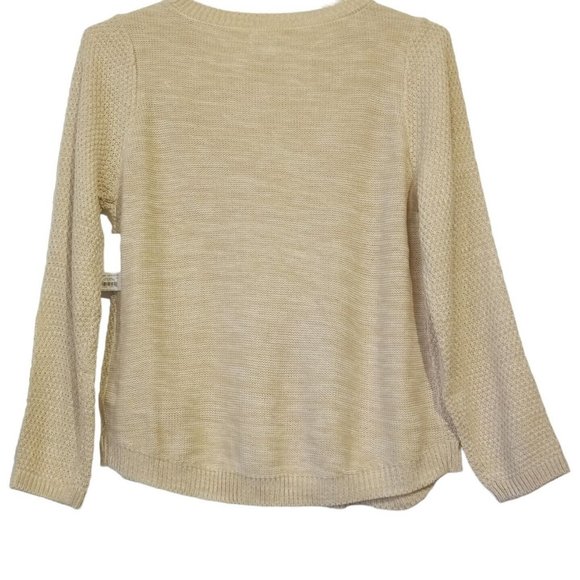 Croft & Barrow Cable Yoke Sweater Petite XXL PXXL Oatmeal/Tan NWT - Picture 3 of 7
